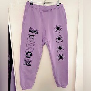 NWOT💜🕷️Hypland HxH Phantom Troupe Lavender Sweatpants unisex size Medium